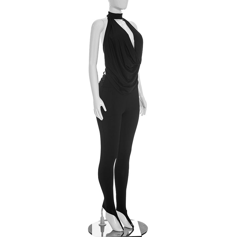 Ensemble Halter Dos Nu Lacets 2 Pièces Set
