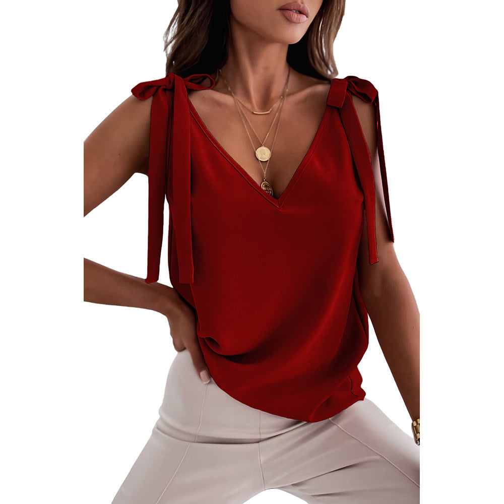 Camisole Noeuds Papillon - Top Été Léger Femme