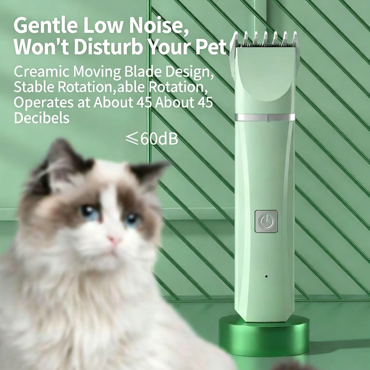 4-In-1 Pet Grooming Kit For Small Dogs Cats, Professional Quiet Rechargeable ...