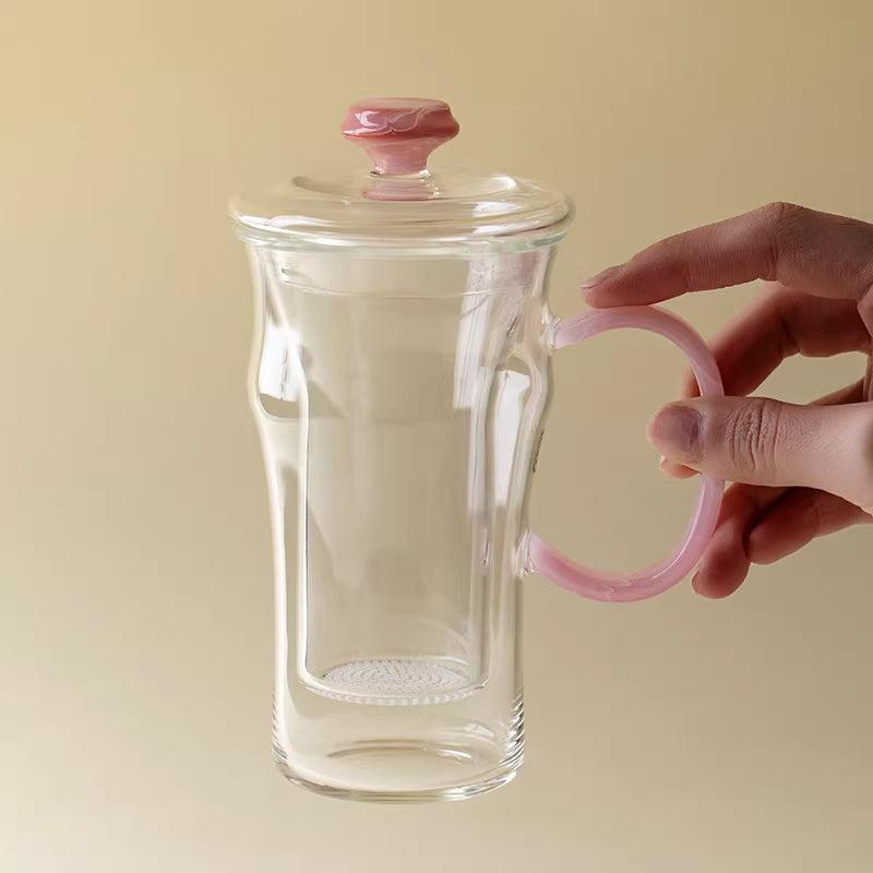 Tasse à thé en verre résistant à la chaleur avec infuseur