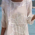 Robe Casual Imprimée Coton Lin Confort
