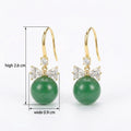 Boucles d'Oreilles Argent 925 Jade Nœud