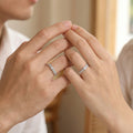 Bague Argent 925 Couple Tressée Élégante
