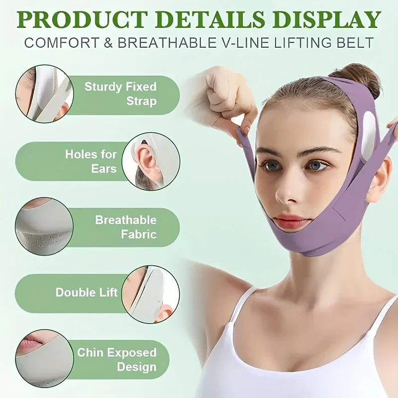 Bande Lifting Visage Nuit - Graphène Anti-Double Menton