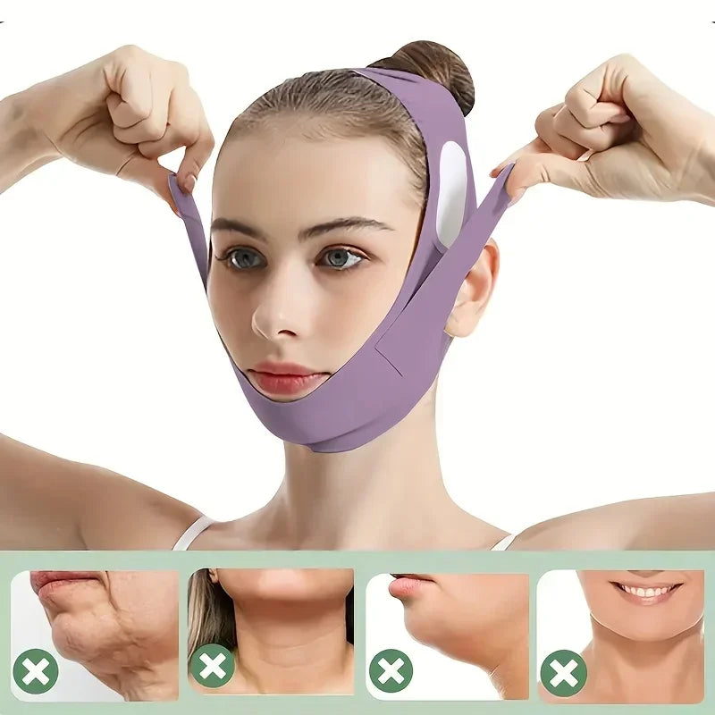 Bande Lifting Visage Nuit - Graphène Anti-Double Menton