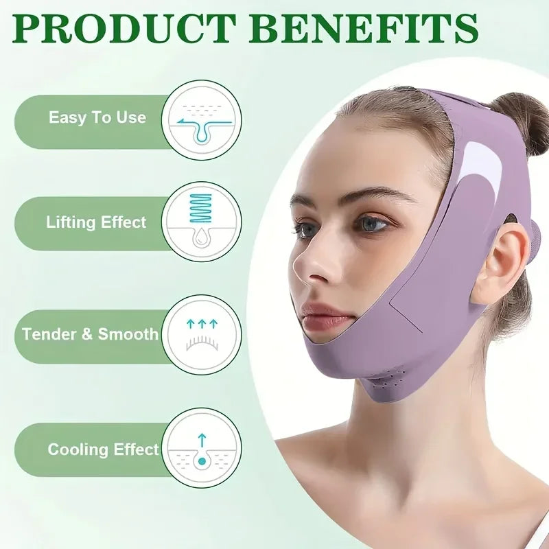 Bande Lifting Visage Nuit - Graphène Anti-Double Menton