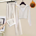 Ensemble Little Ladys Sweater Set Paired With Wide-leg Pants