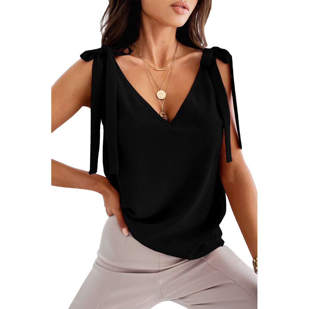 Camisole Noeuds Papillon - Top Été Léger Femme