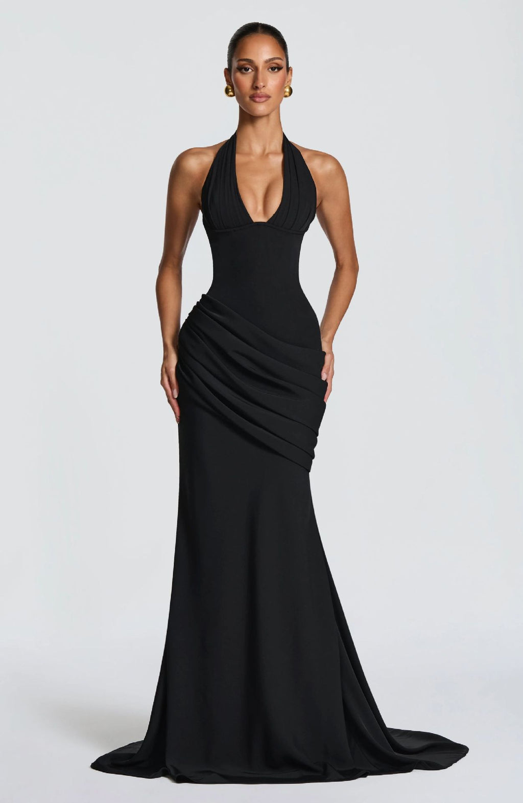 Robe Élégante Dos Nu à Taille Marquée