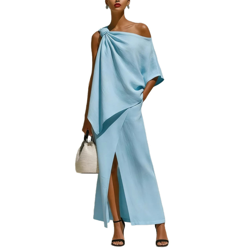Ensemble Épaules Dénudées Top And Skirt 2 Pièces Set