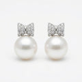 Boucles d'Oreilles Argent 925 Nœud Perle