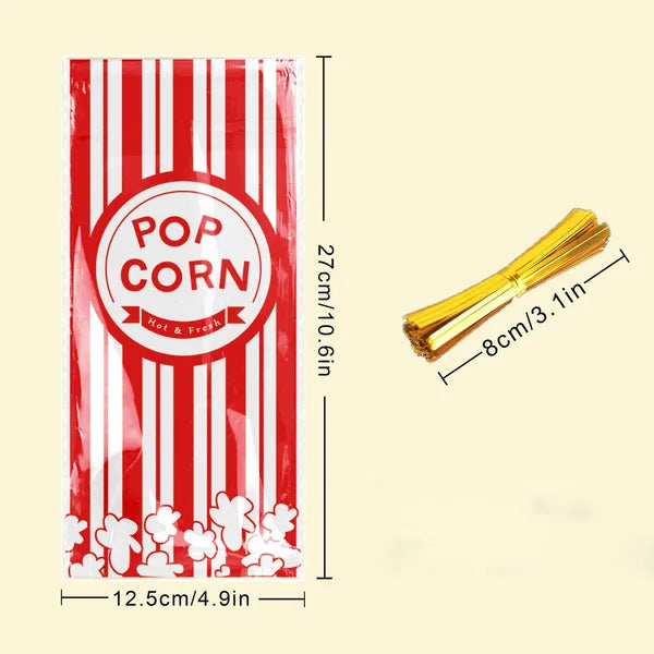 Sachets à Popcorn Réutilisables avec Attaches